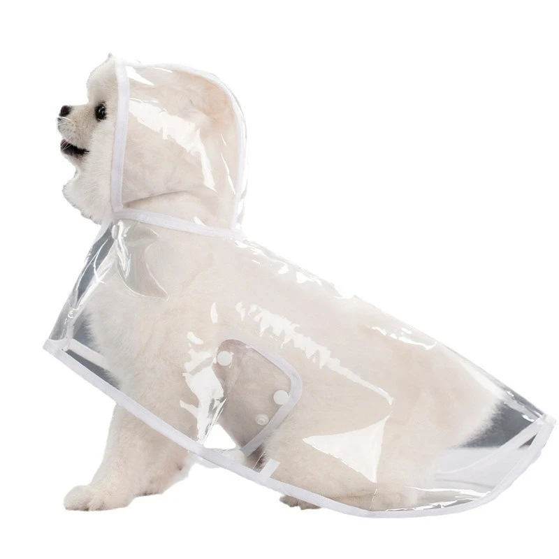 Capa de Chuva Transparente para Cães com Capuz Ajustável - Imagem 5