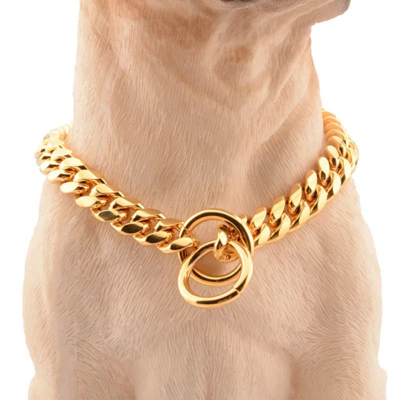 coleira corrente para cães de aço inoxidável
