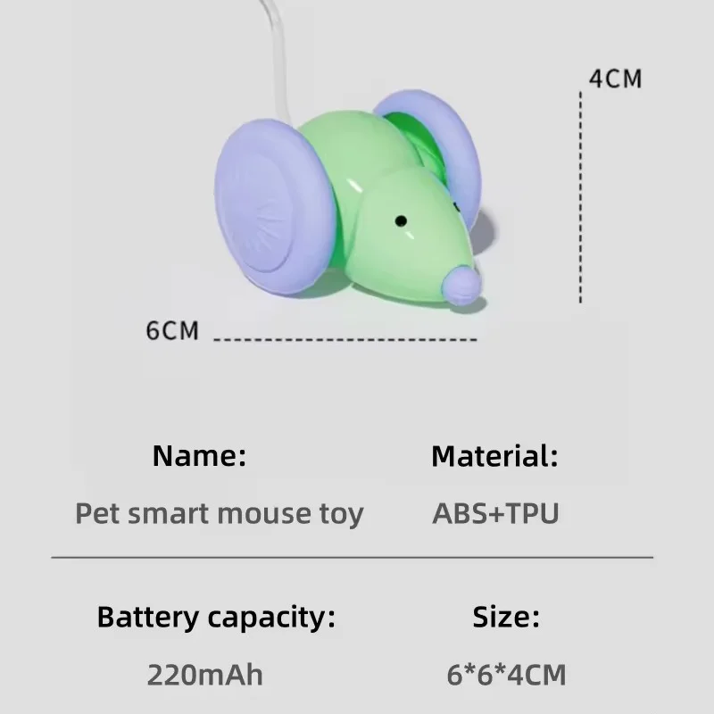 Brinquedo Elétrico para Gatos Rato Recarregável USB e Desvio de Obstáculos - Imagem 6