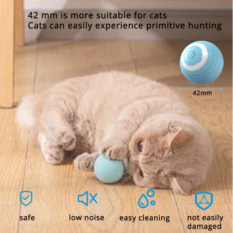 Bola Interativa para Gatos Recarregável USB com Movimento Aleatório - Image 4
