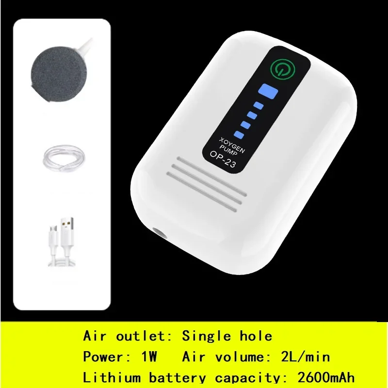 Bomba de Oxigênio USB para Aquário 2 L/min Portátil Recarregável - Imagem 5