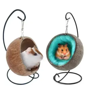 cama rede para hamster de casca de coco natural