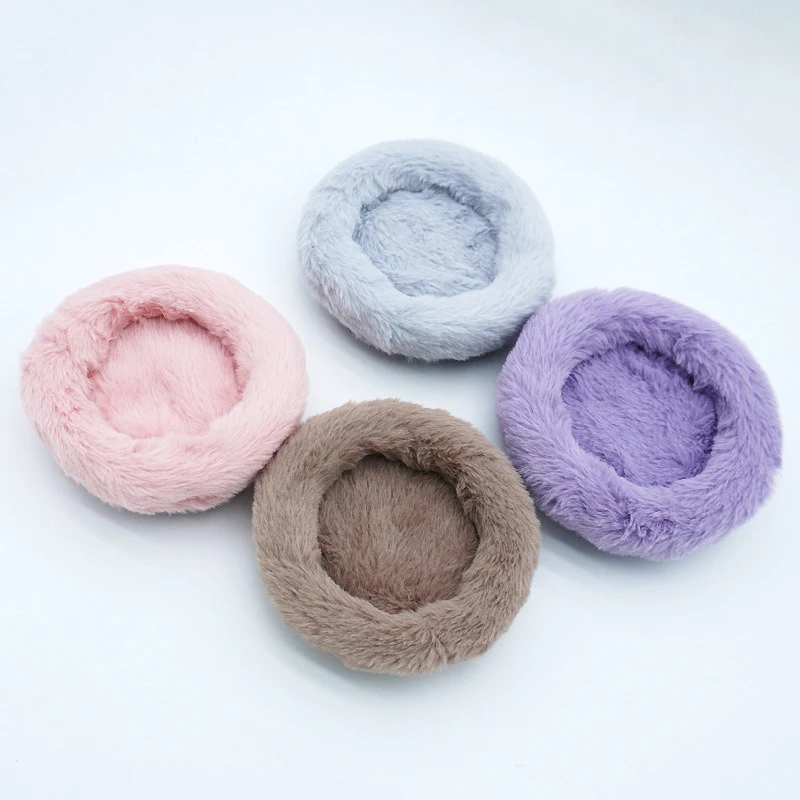 Cama Redonda para Hamster e Porquinho-da-Índia de Lã Lavável - Imagem 3