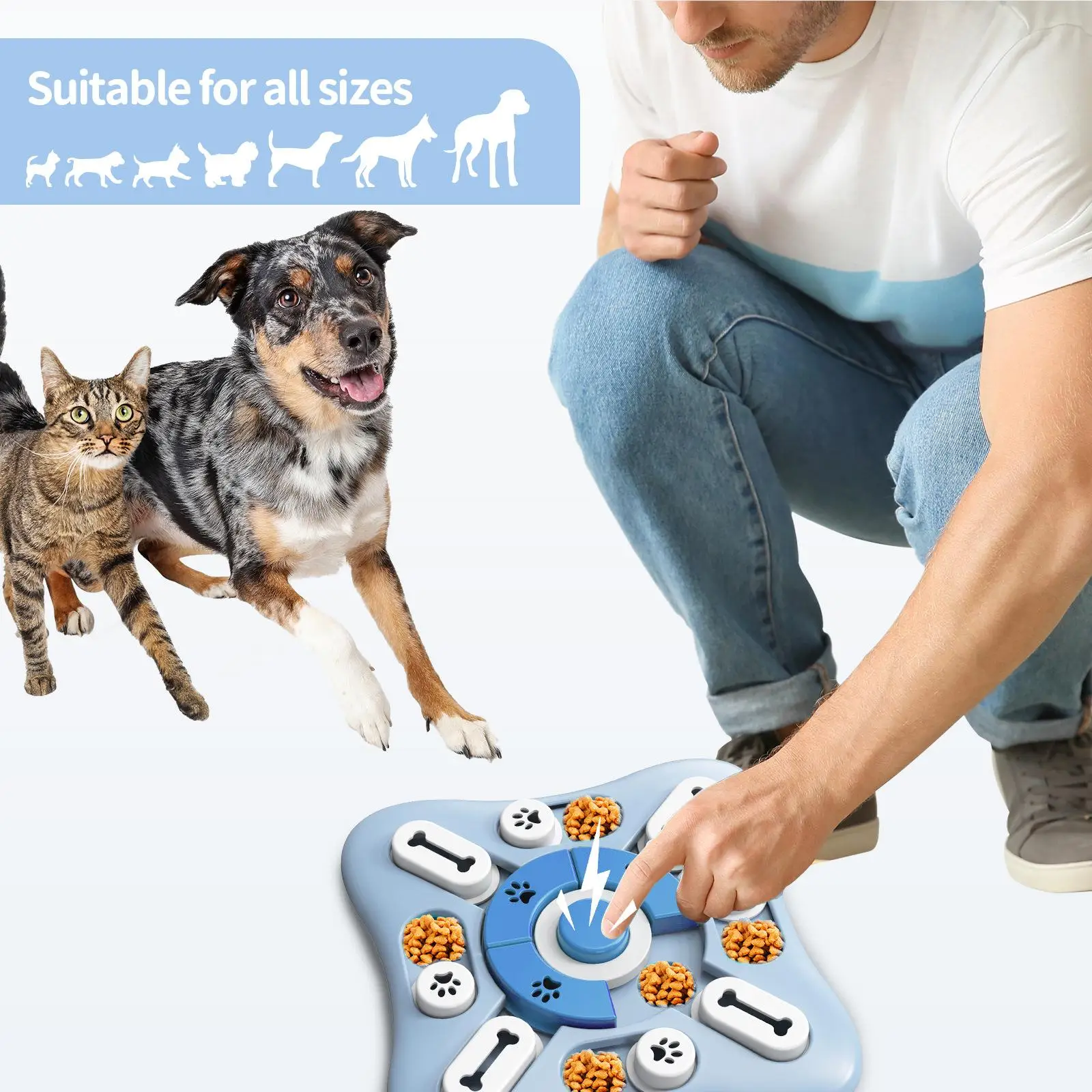 Brinquedo Comedouro Lento para Cães com Dispositivo Sonoro - Imagem 6