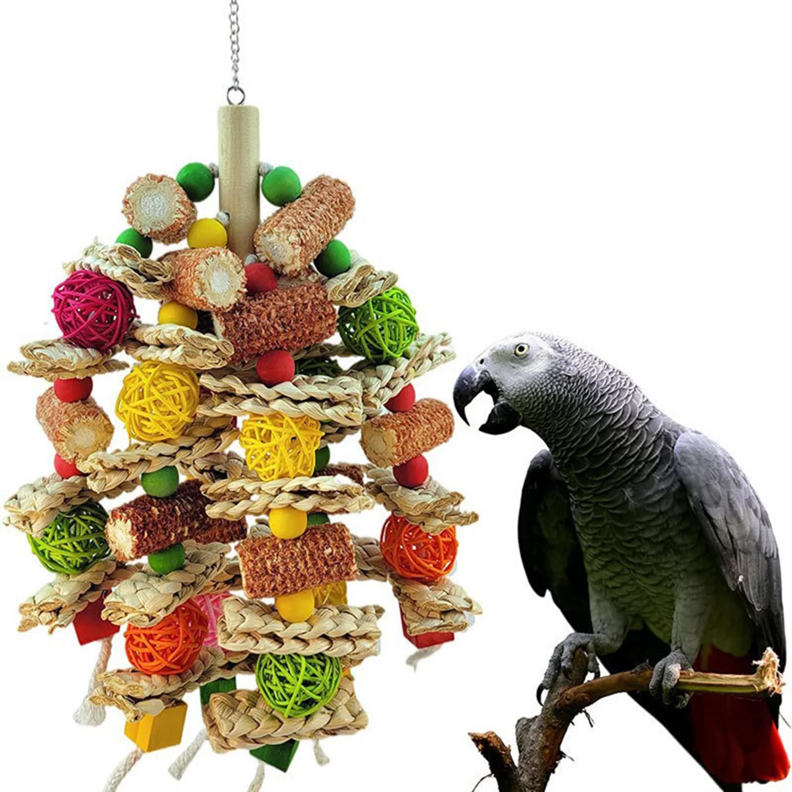 brinquedo de madeira para papagaio