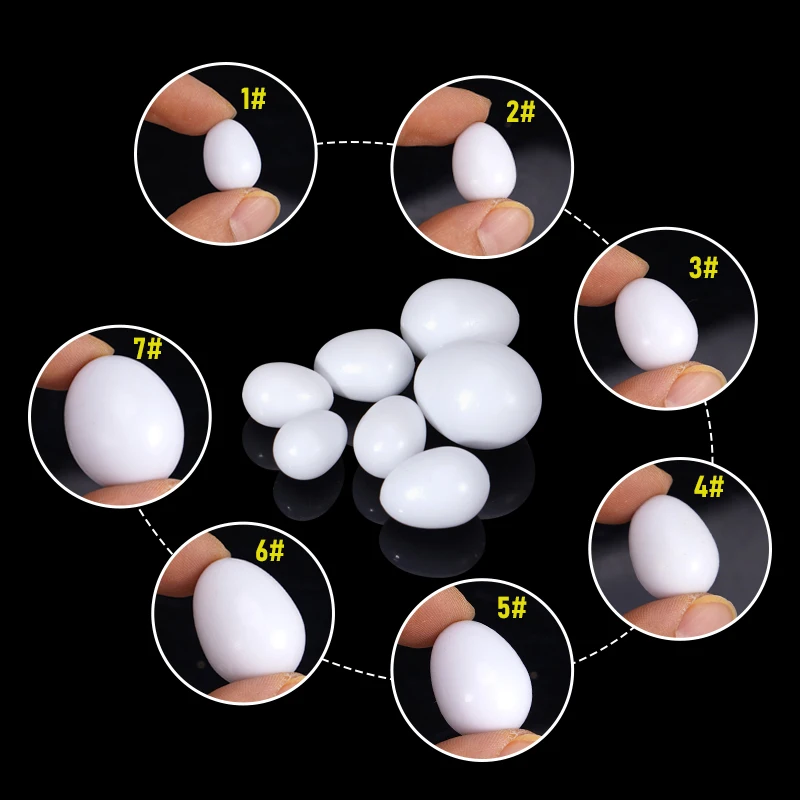 Ovo Falso para Pássaros e Pombos de Plástico Branco 10/20 Unidades - Imagem 3