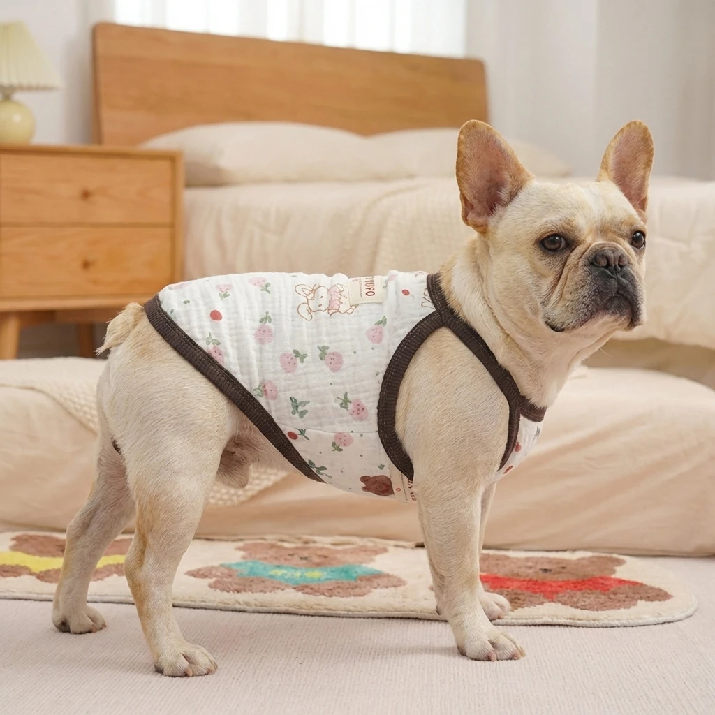 Colete de Verão para Cães de Algodão Respirável Estilo Urso - Imagem 3