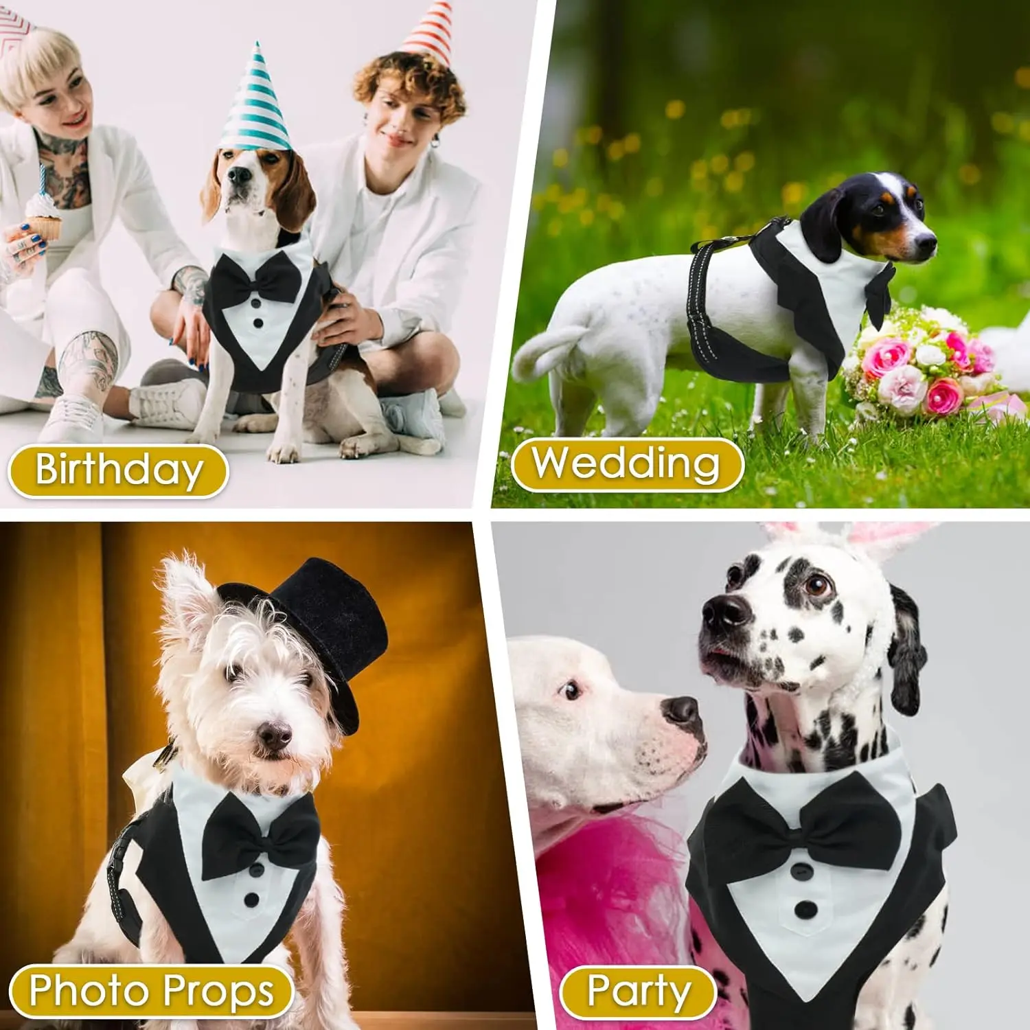 Colete Smoking para Cães com Gravata Borboleta Ajustável - Image 6