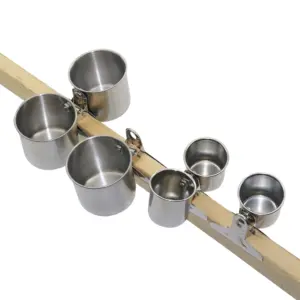 comedouro para pássaros de aço inoxidável