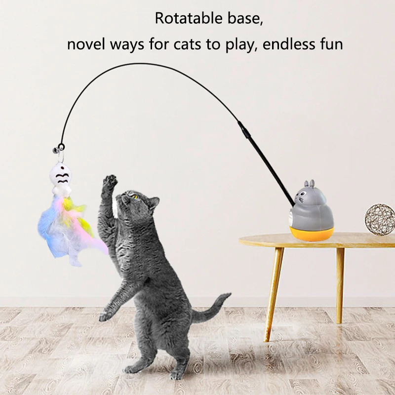 Vara de Gato com Pena e Fio de Aço para Gatinhos - Image 3
