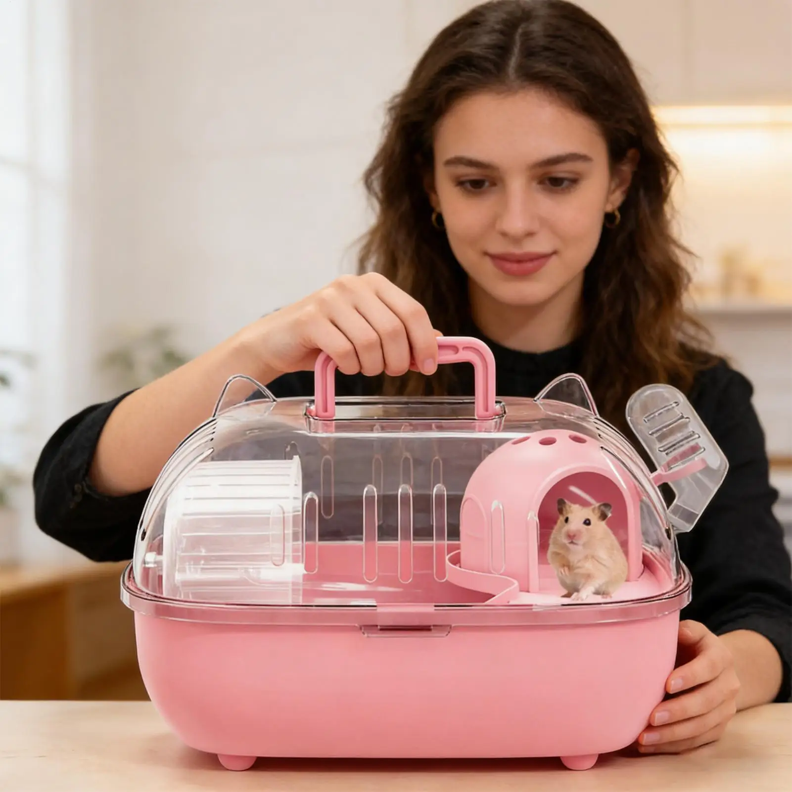 Bolsa de Transporte para Hamster com Tampa Transparente - Imagem 4