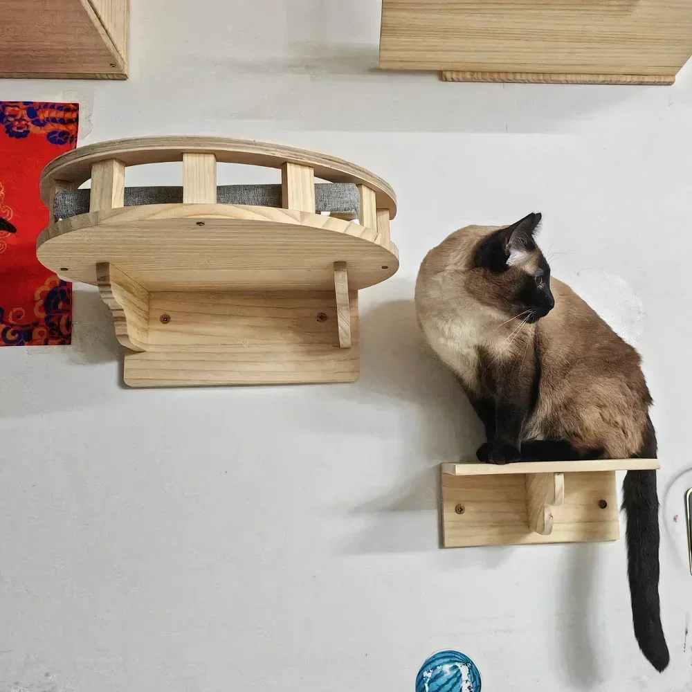 Torre de Escalada para Gatos de Parede com Arranhador Sisal - Imagem 2