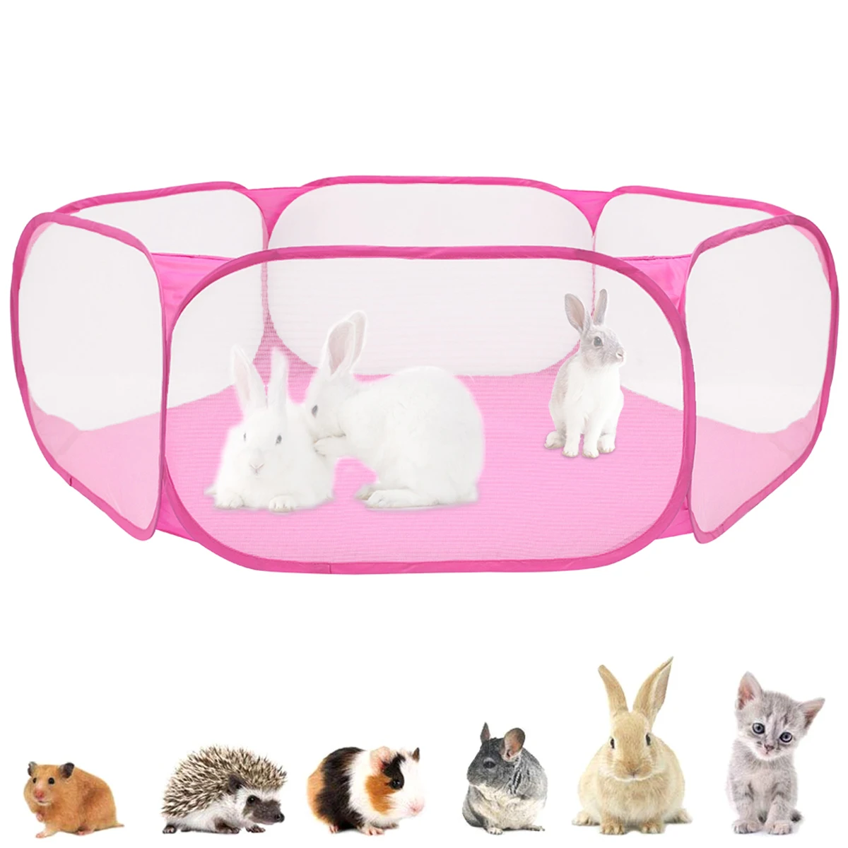 Cercado Transparente Dobrável para Hamster e Coelhos 120 cm - Imagem 3