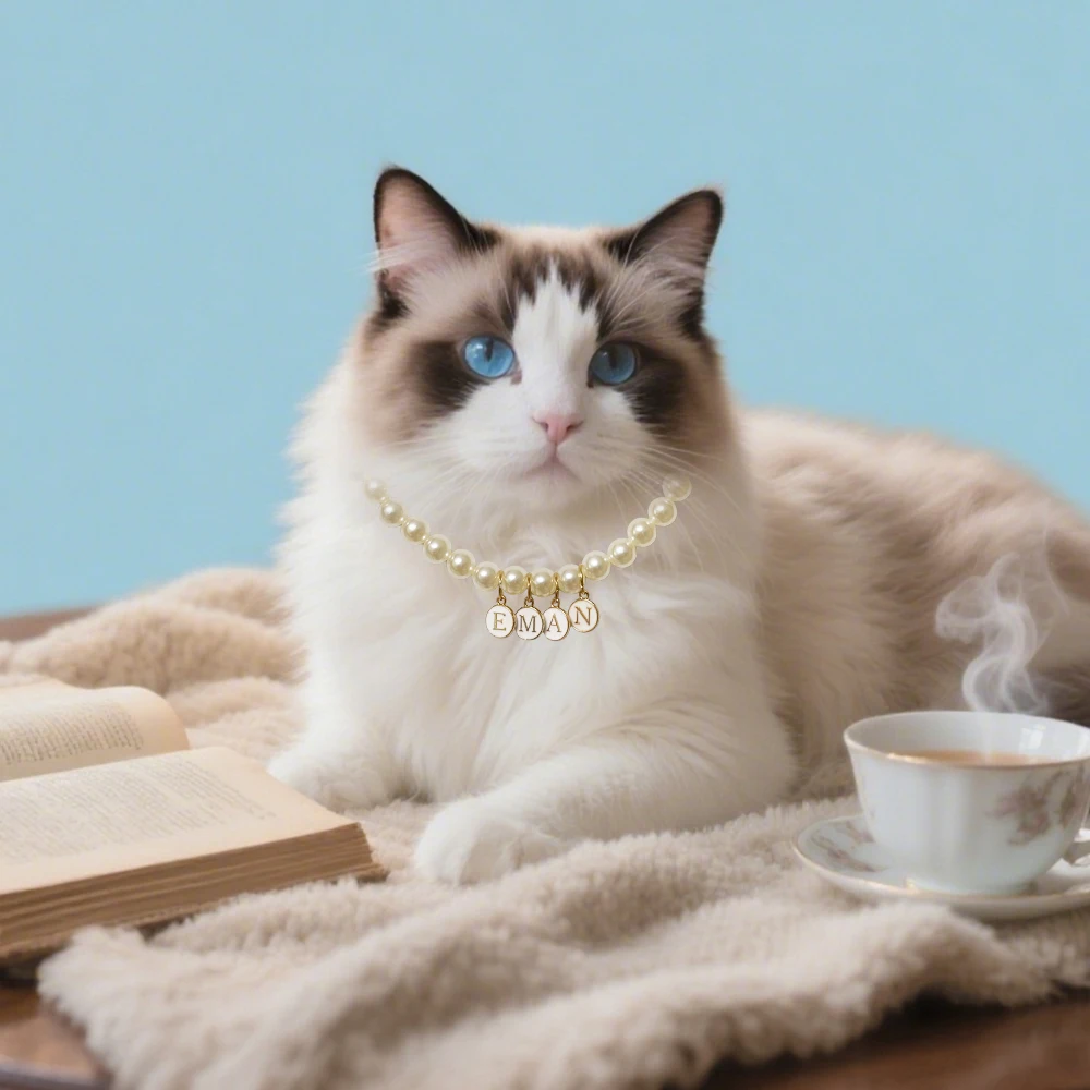 Colar de Pérolas para Cães e Gatos Pequenos de Plástico Leve Personalizável - Imagem 5