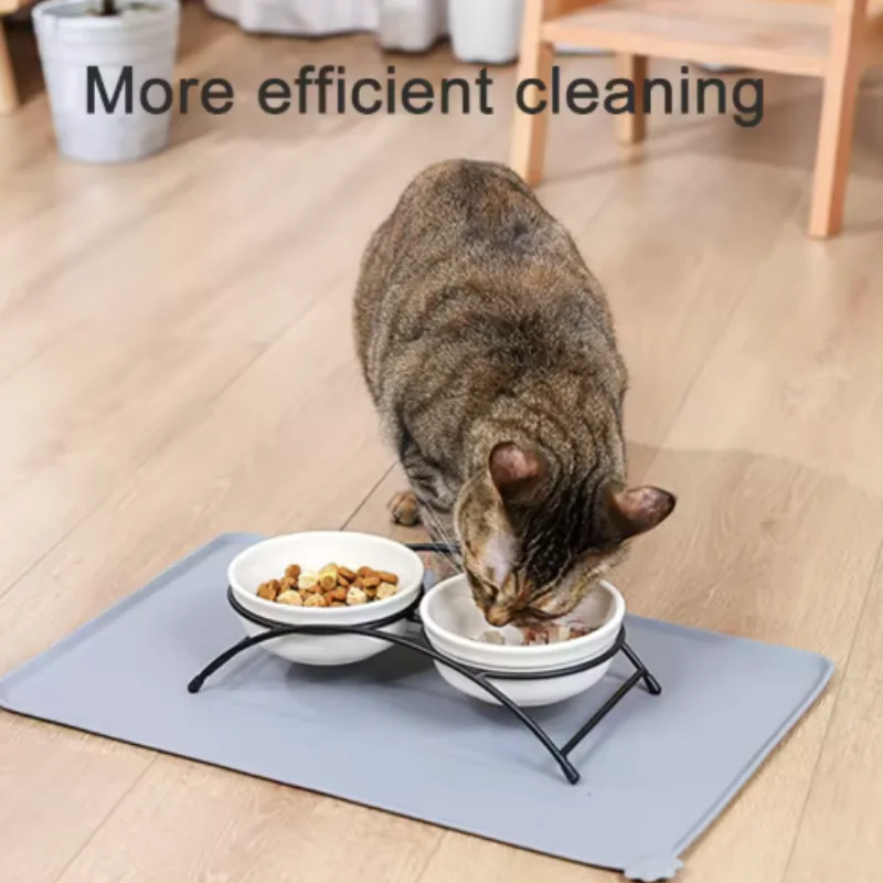 Tapete de Silicone para Comida de Pet Impermeável e Antiderrapante - Imagem 6