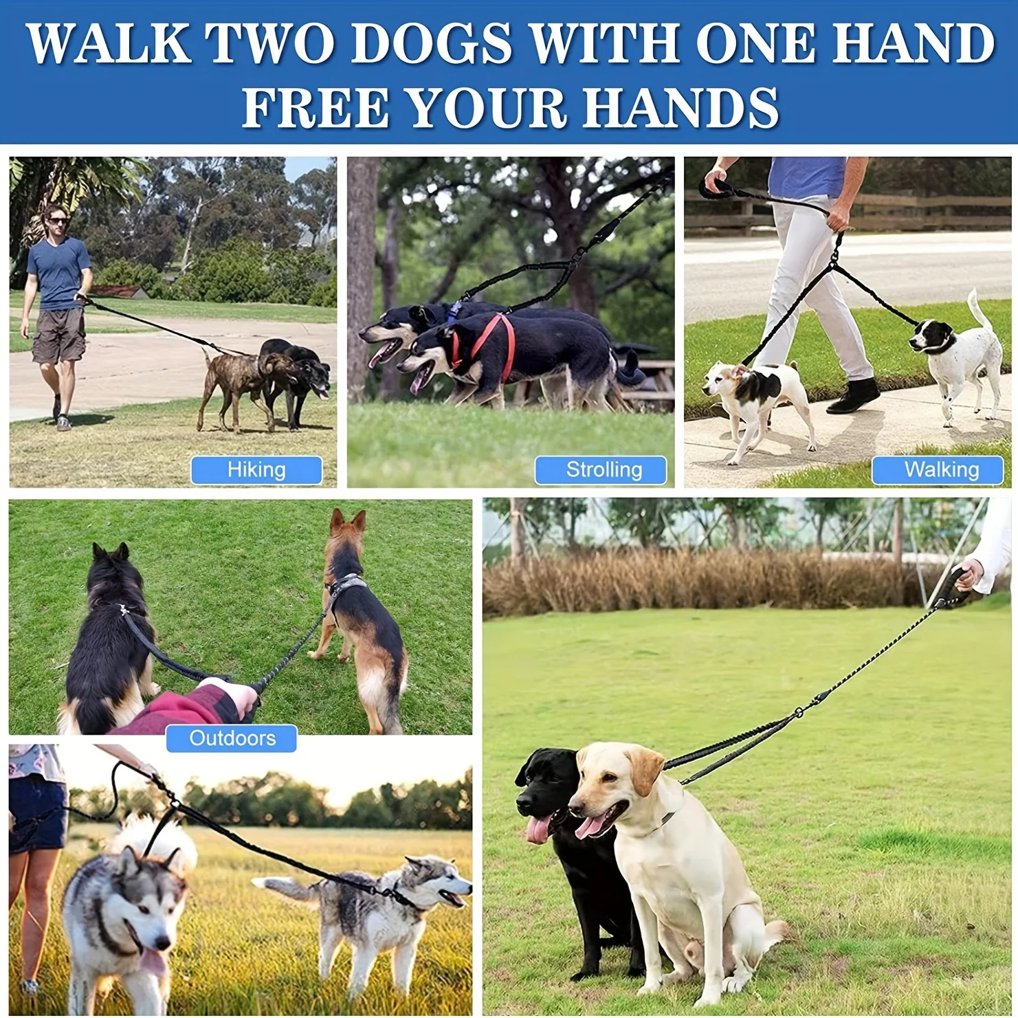 Acoplador de Coleira para Cães Refletivo Sem Emaranhado - Imagem 6