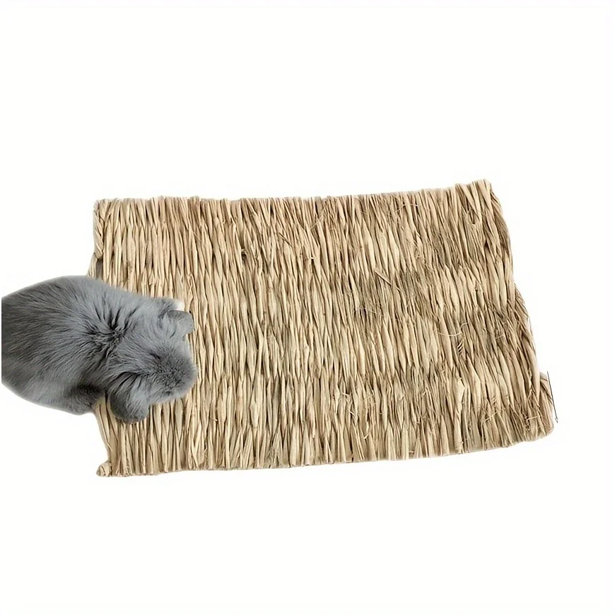 Kit 3 Esteiras de Grama para Hamster e Porquinho-da-Índia Feito à Mão - Imagem 6