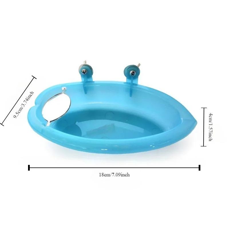 Banheira Espelhada para Pássaros Pequenos de Plástico com Encaixe na Gaiola - Image 6