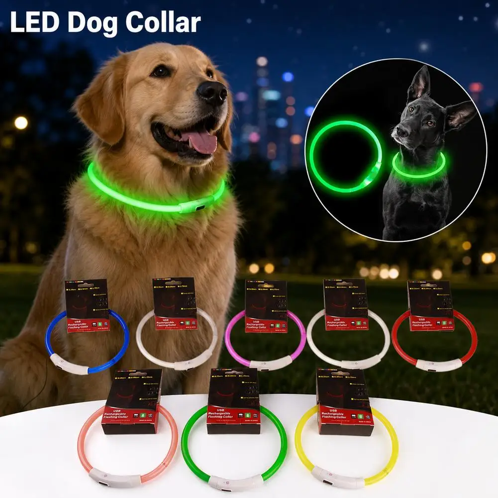 coleira led para cães recarregável