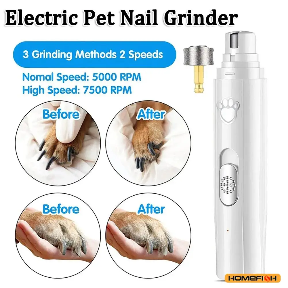 Aparador de Unhas para Cães Recarregável USB com Duas Velocidades - Image 6