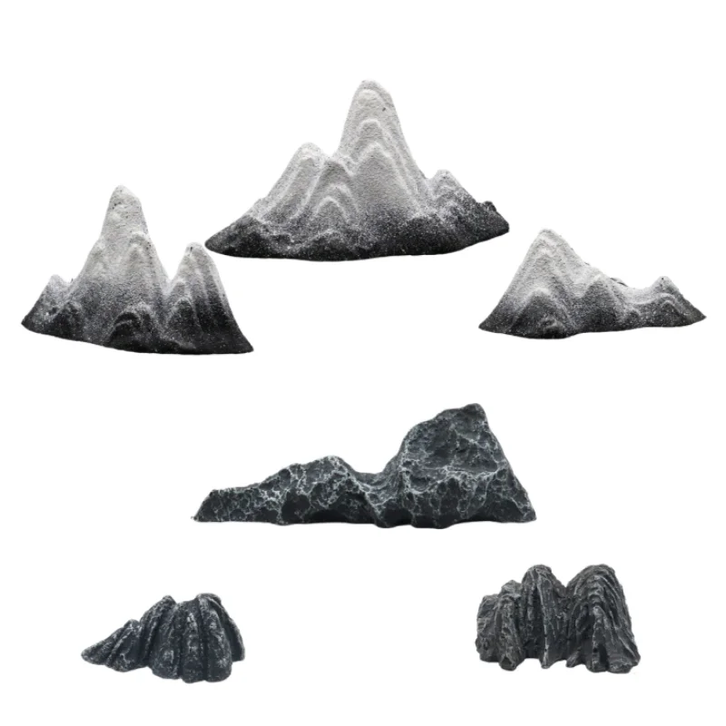 decoração de montanha para aquário de resina