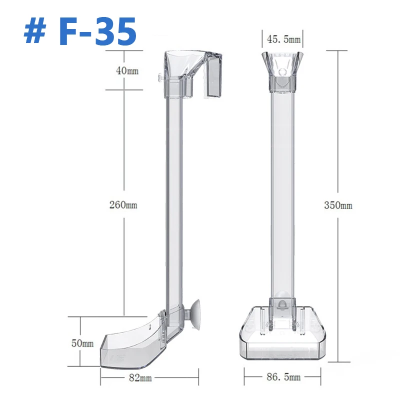 Tubo Alimentador para Aquário de Acrílico Transparente, Design Anti-Encravamento - Imagem 6