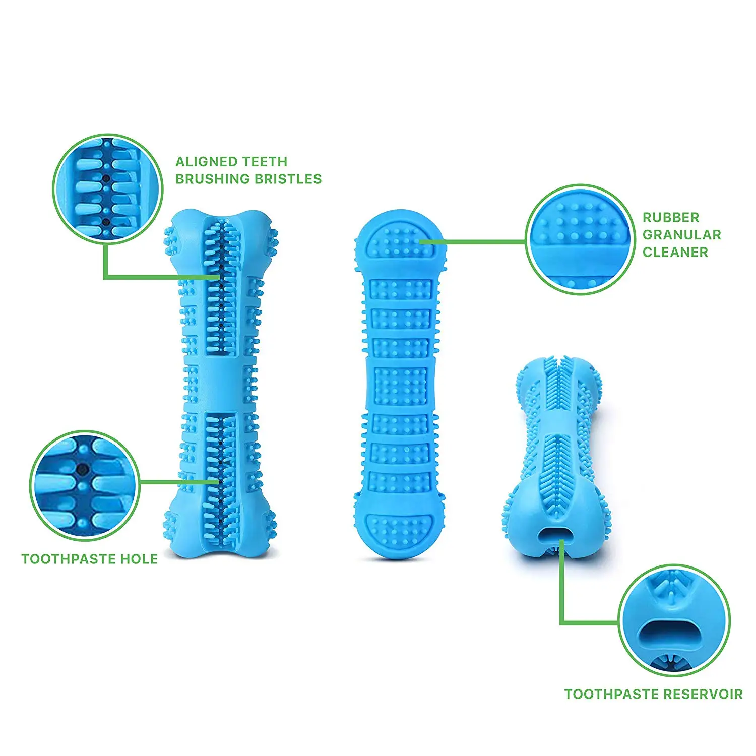 Brinquedo Bola para Cães de Borracha com Limpeza dos Dentes (2 peças) - Image 2