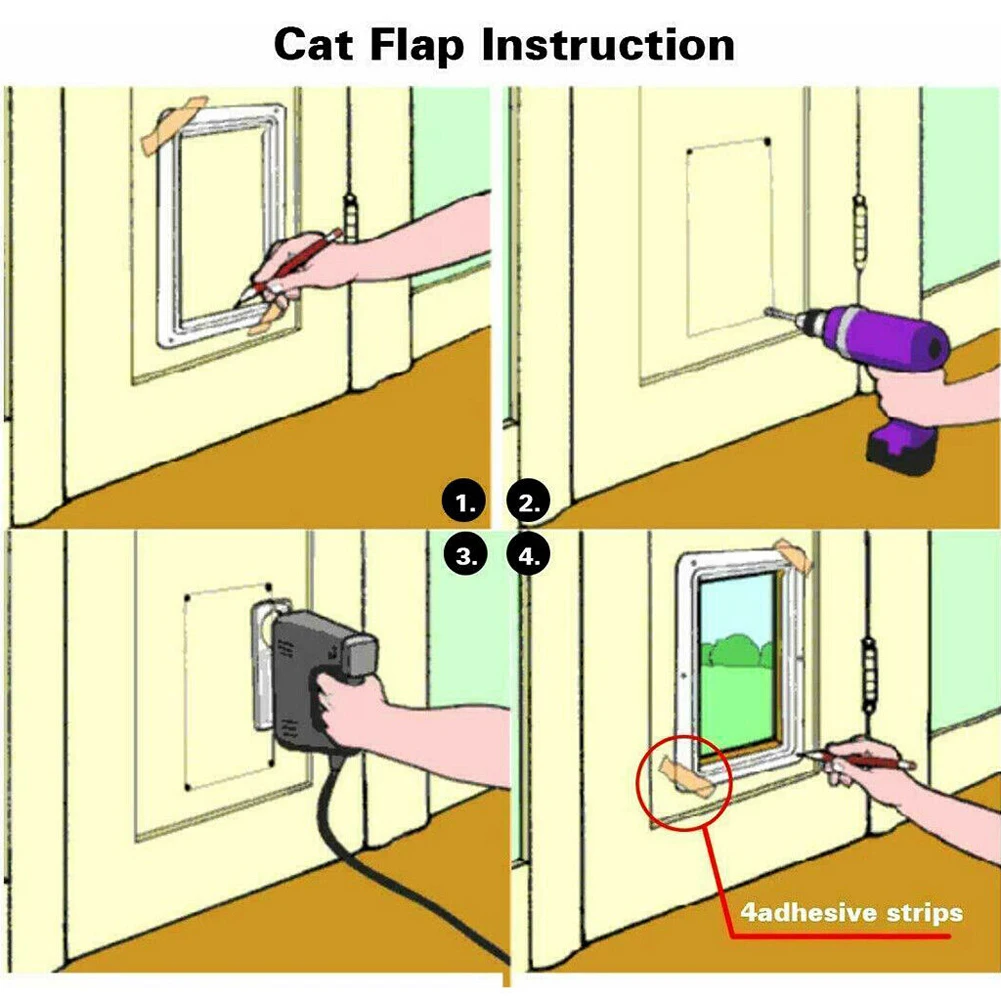 Porta de Segurança para Gatos e Filhotes com Trava de 4 Vias - Imagem 5