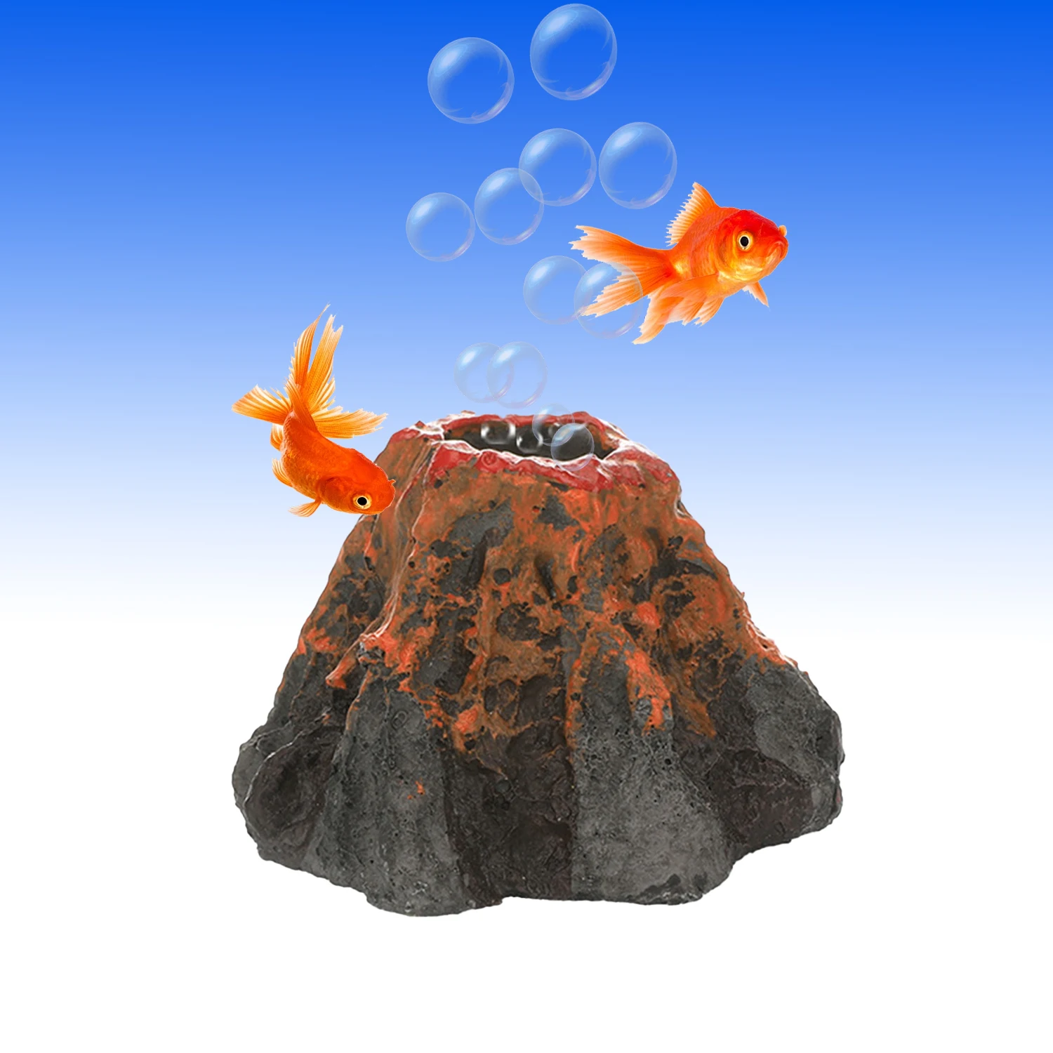 Pedra Difusora Vulcão para Aquário de Resina 6,2x4,4 cm - Imagem 6