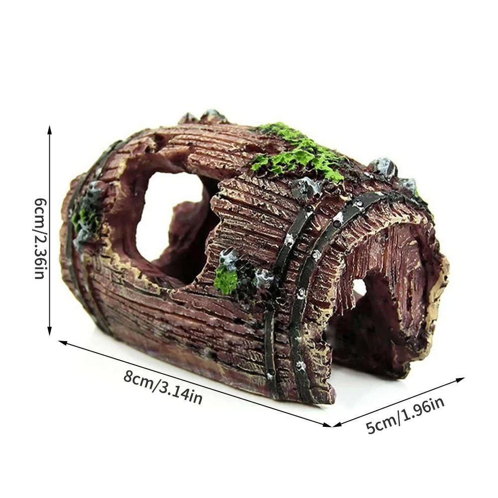 Decoração de Aquário Casa de Fuga para Peixes Betta em Resina - Imagem 6