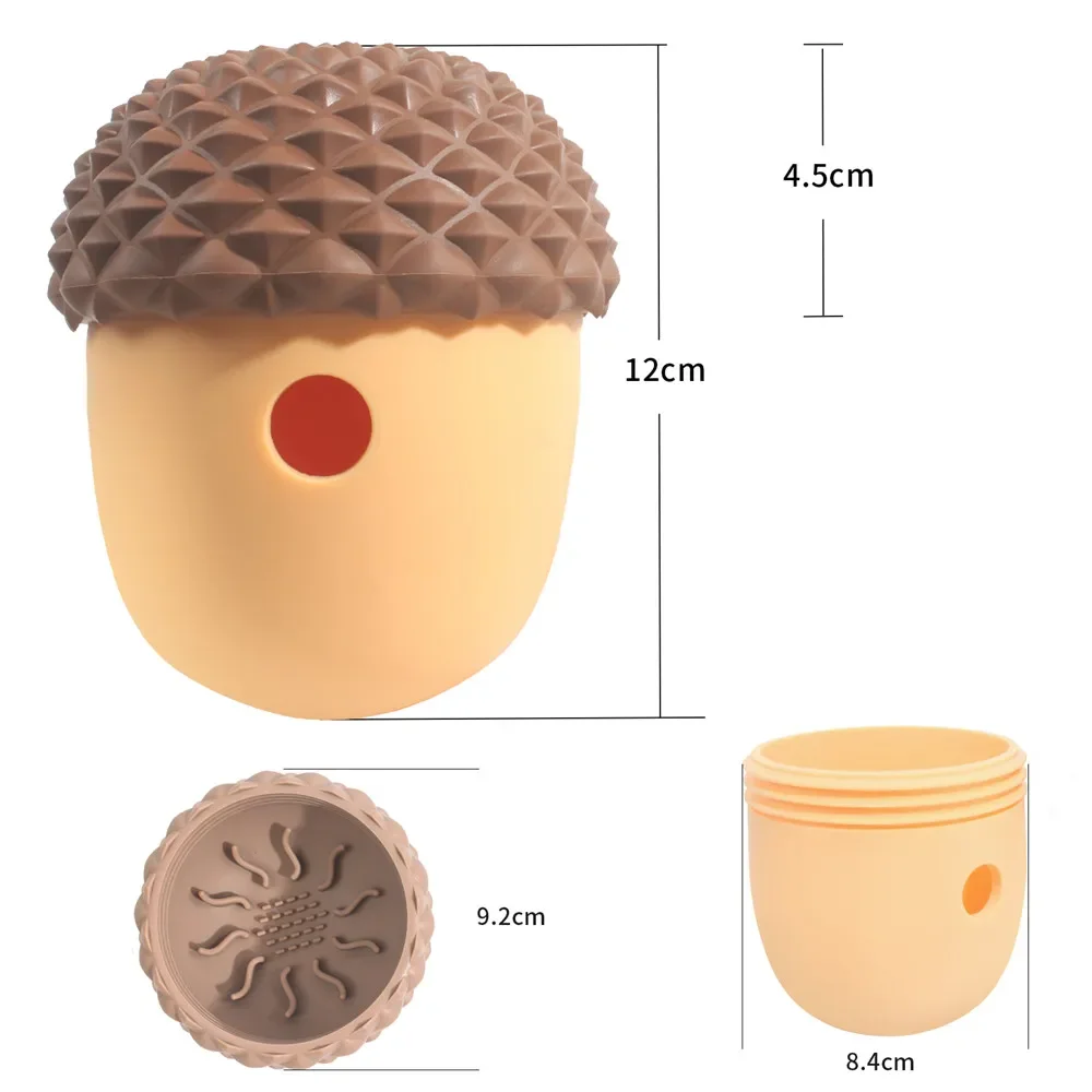 Brinquedo de Silicone para Cães Bola Dispensadora de Alimentos 12x9,2 cm - Imagem 3