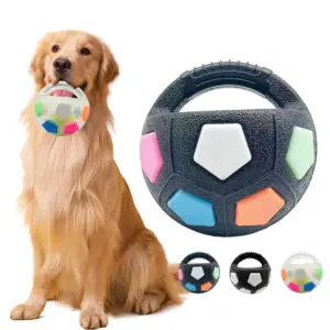 bola de futebol para cães com alça