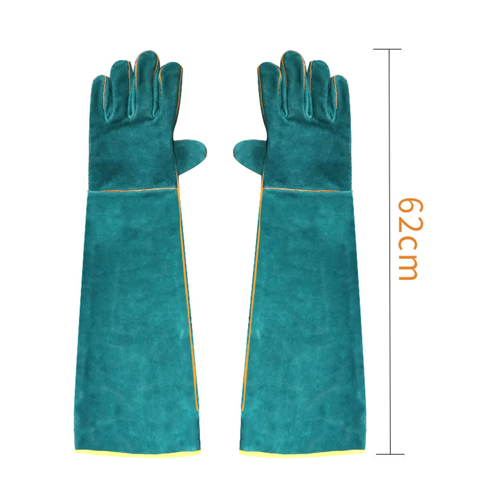 Luvas de Proteção para Pets de Couro Verde Ultralongas Antilongas - Image 6