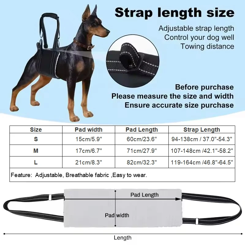 Suporte para Cães Idosos Ajustável para Pernas Traseiras - Imagem 3