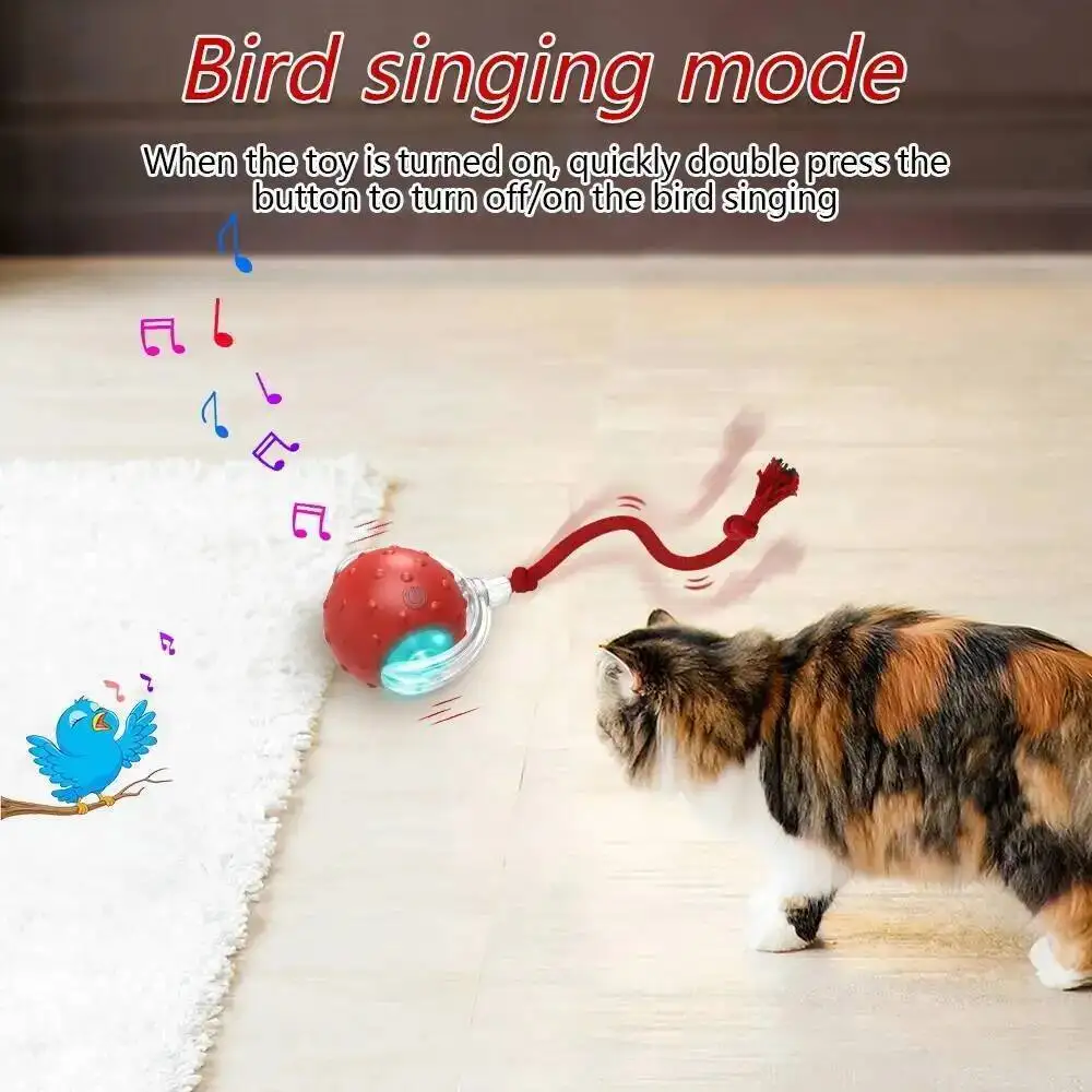 Brinquedo Interativo para Gatos Bola com Canto de Pássaro e Sensor de Movimento - Imagem 5