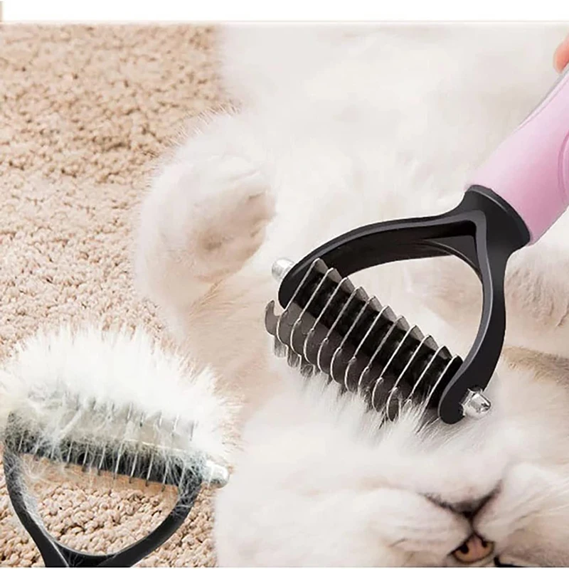 Pente Desembaraçador para Cães e Gatos com Lâmina Dupla Face - Imagem 4