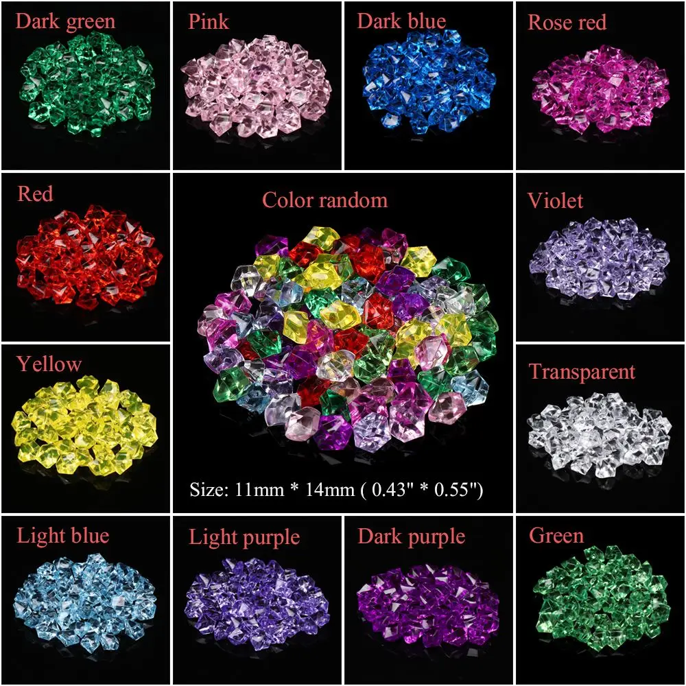 Pedras Decorativas de Acrílico para Aquário 11x14mm Transparente - Imagem 5
