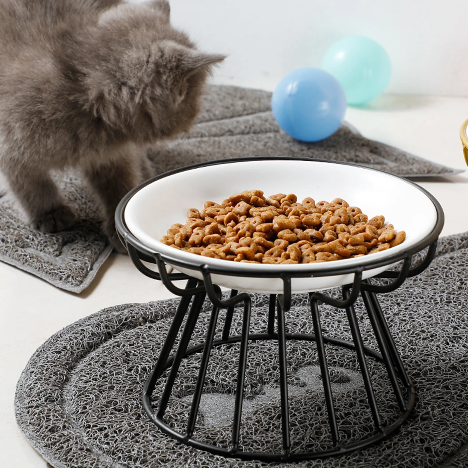 Tigela de Cerâmica Elevada para Cães e Gatos Antiderrapante - Imagem 3