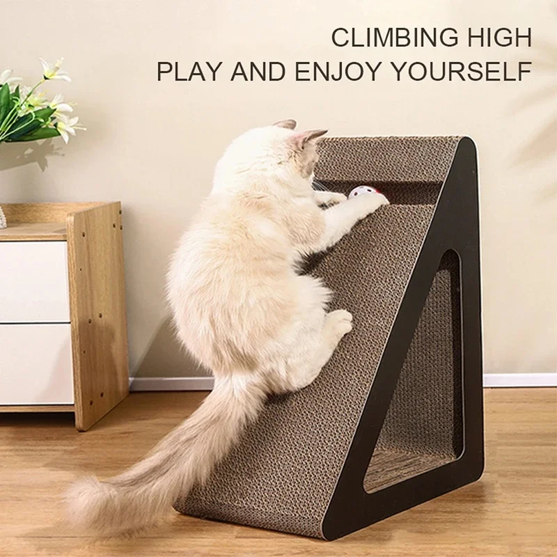 Arranhador para Gatos 2 em 1 de Papelão com Bolas Giratórias - Image 2