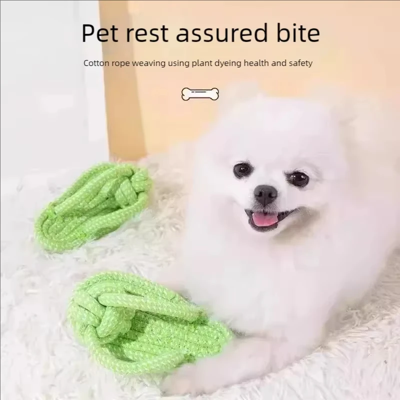 Brinquedo de Corda para Cães Pequenos Tipo Chinelo, Fácil de Limpar - Image 4