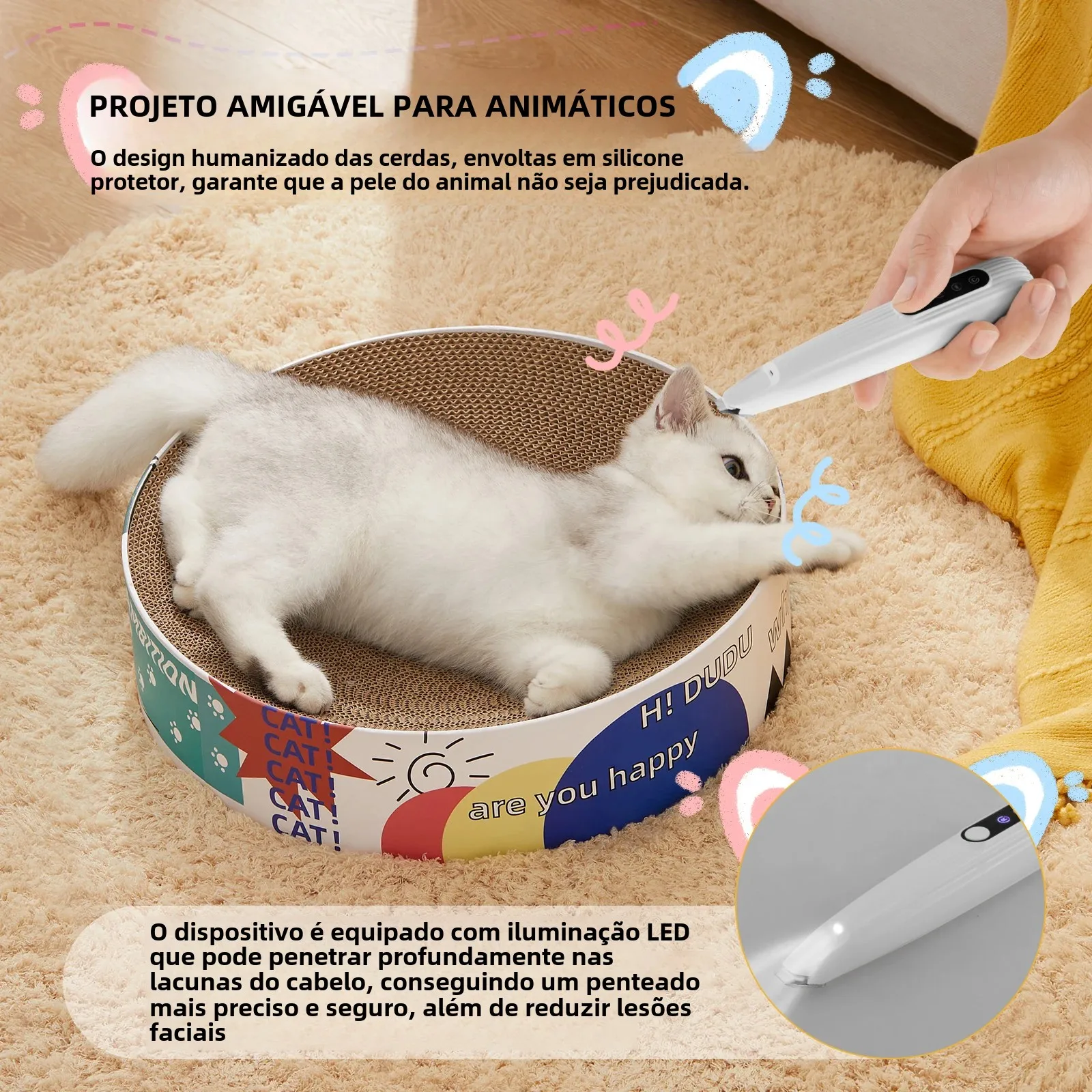Aparador de Patas para Cães e Gatos com LED e Lâmina de 9 mm - Imagem 3