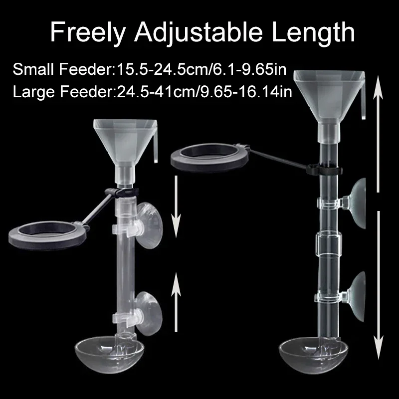 Alimentador para Aquário Acrílico Transparente com Ventosas e Anel de Alimentação - Imagem 3