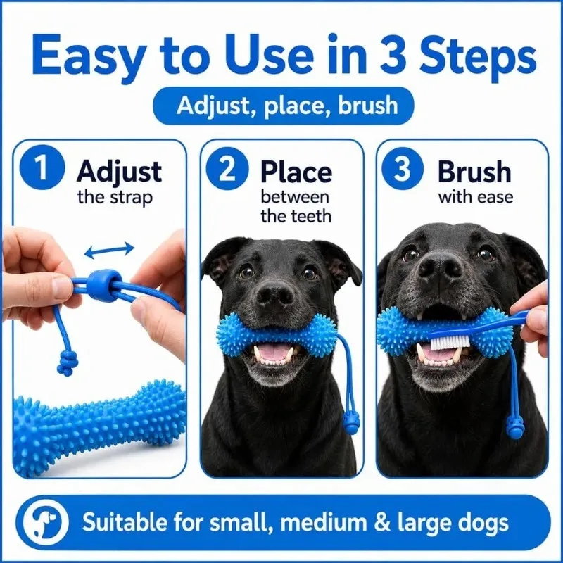 Brinquedo Dental para Cães de Ação Dupla Reutilizável - Imagem 6