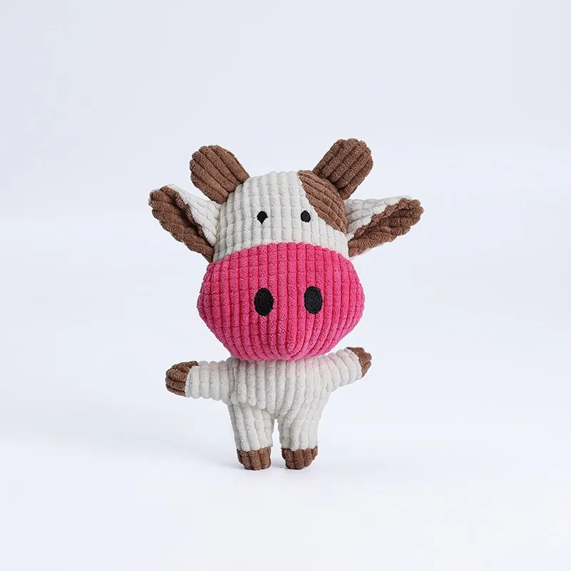 Brinquedo de Pelúcia Vaca para Cães com Som para Treinamento - Imagem 5