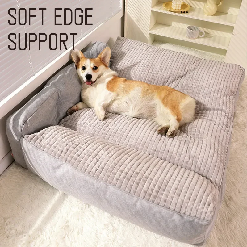 Cama Sofá Xadrez para Cães e Gatos Removível e Lavável - Imagem 4