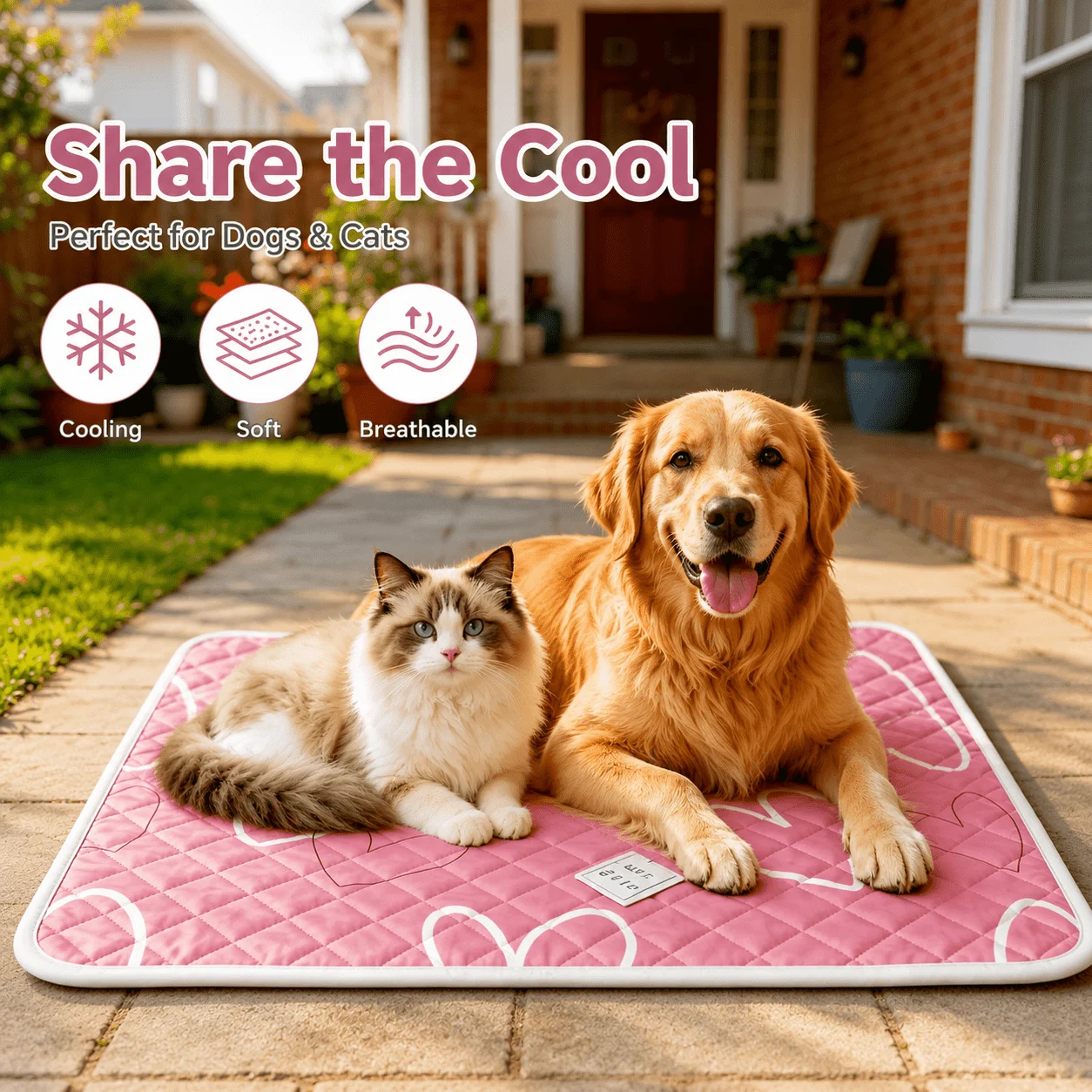 Cama Refrescante para Cães e Gatos Extra Grande Respirável - Image 6