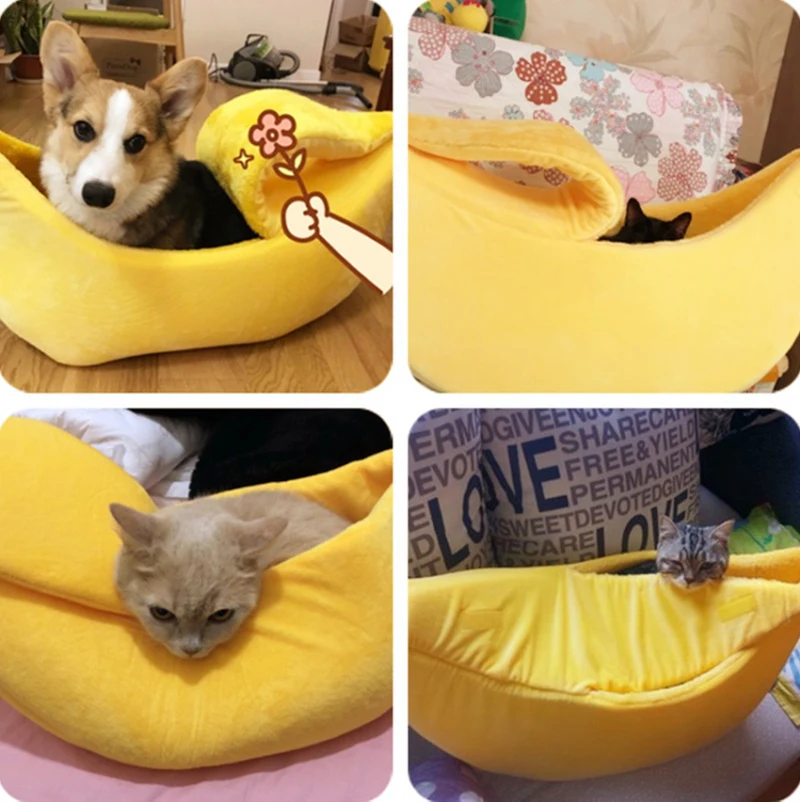 Cama Toca Banana para Gatos e Cães Pequenos de Pelúcia Supermacia - Image 5