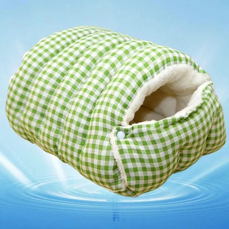 Cama Saco de Dormir para Cães e Gatos Dobrável Azul - Image 4