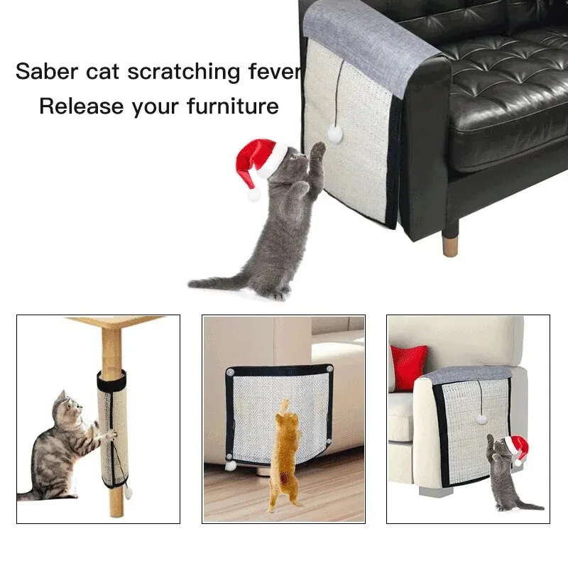 Tapete Arranhador Gatos de Sisal Natural para Proteger Móveis - Imagem 2