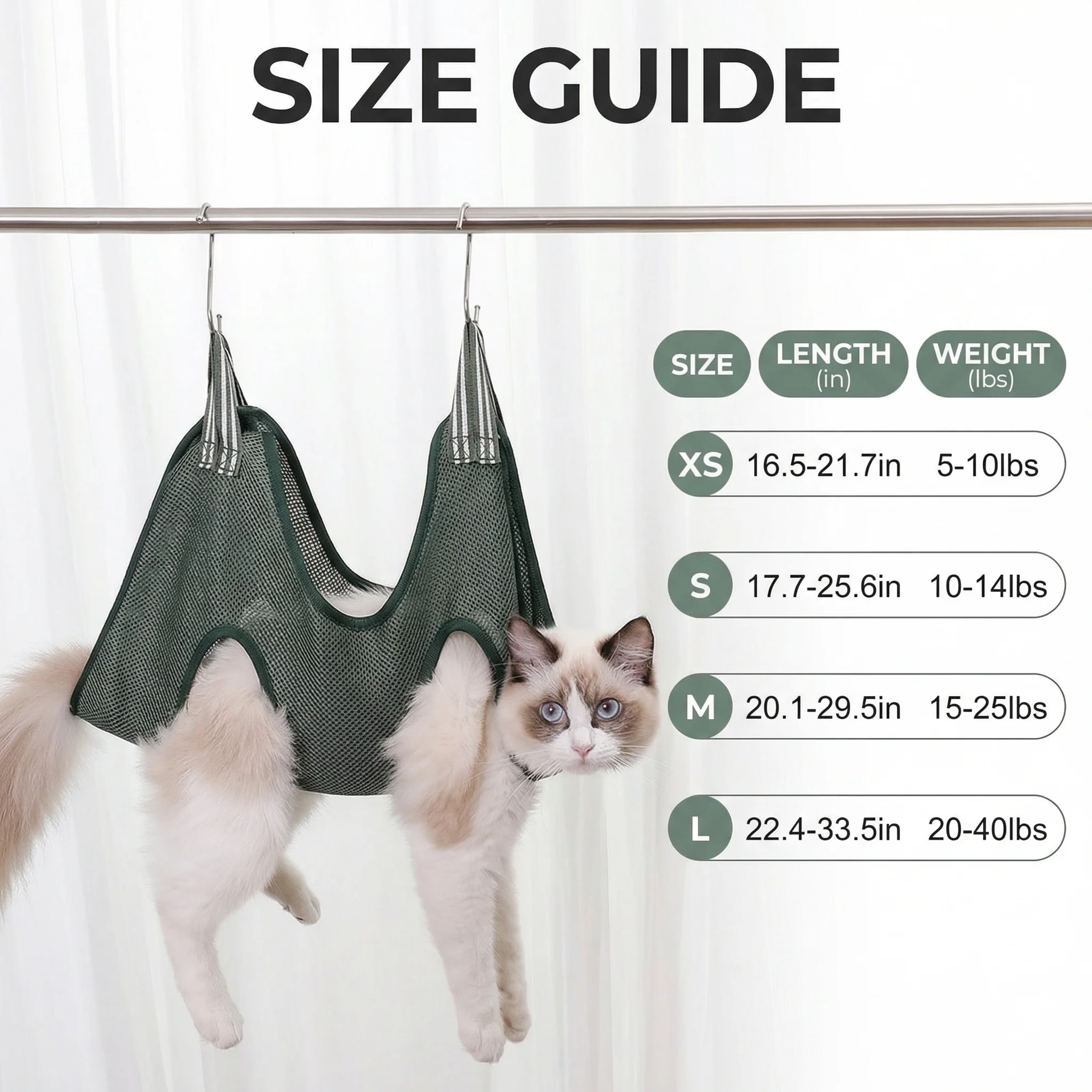 Rede de Contenção para Cães e Gatos Pequenos e Médios Ajustável - Imagem 2